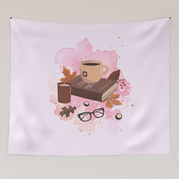 Item preview, Cozy Autumn Tea and Books – Fall Reading Aesthetic Design designed and sold by RUNO LAB.