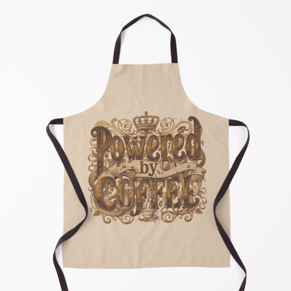 Item preview, Powered by Coffee - Vintage Ornate Typography designed and sold by RDproject.