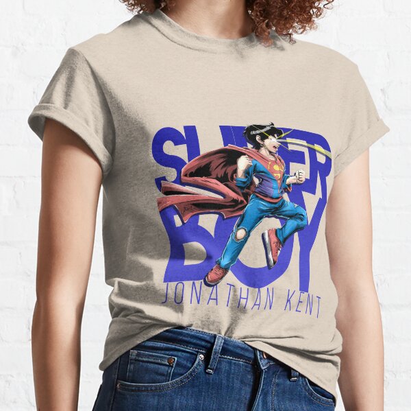 Young Justice Superboy Shirt Black T-Shirt Red Superman Symbol