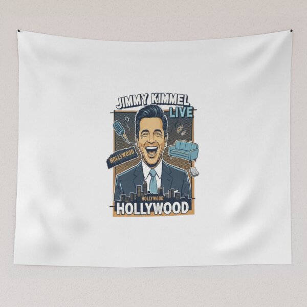 Item preview, "Jimmy Kimmel Live Show Poster | Funny Hollywood Late Night Talk Show Art Print" designed and sold by Urban Aesthetics.
