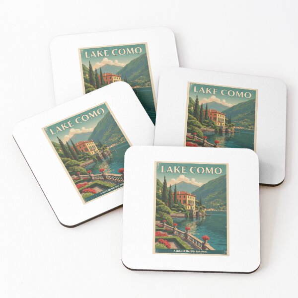 Item preview, Vintage Lake Como Italy Travel Poster designed and sold by TeeARTHY.