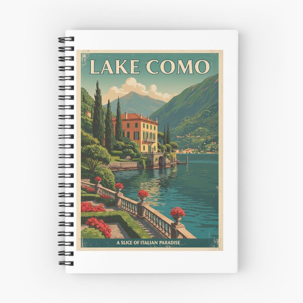 Item preview, Vintage Lake Como Italy Travel Poster designed and sold by TeeARTHY.