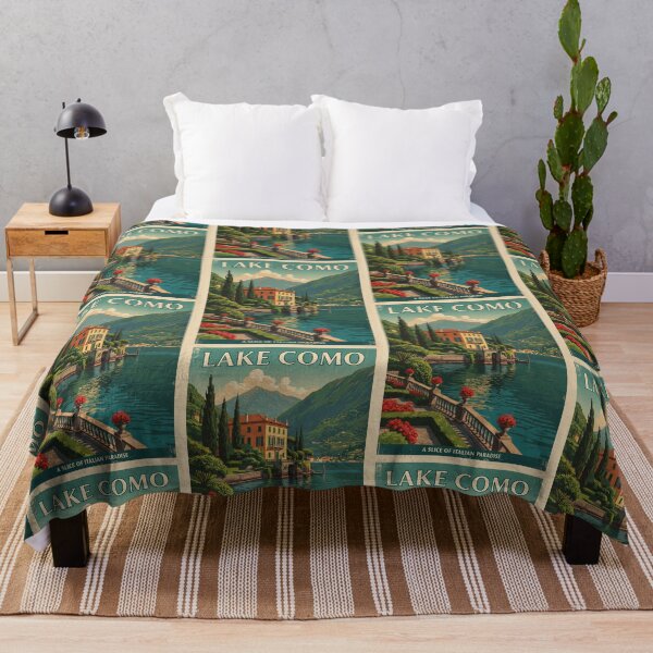 Item preview, Vintage Lake Como Italy Travel Poster designed and sold by TeeARTHY.