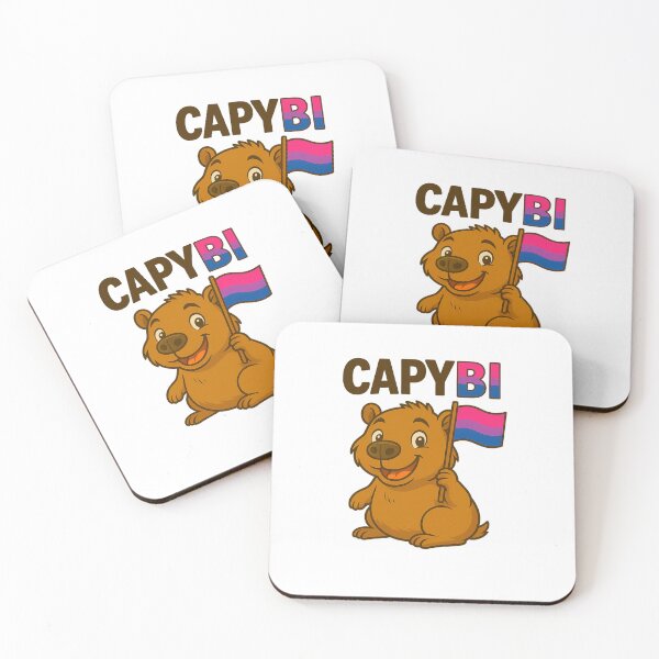 Item preview, Capy BI – Cute Capybara with Bisexual Pride Flag designed and sold by CapyToon.