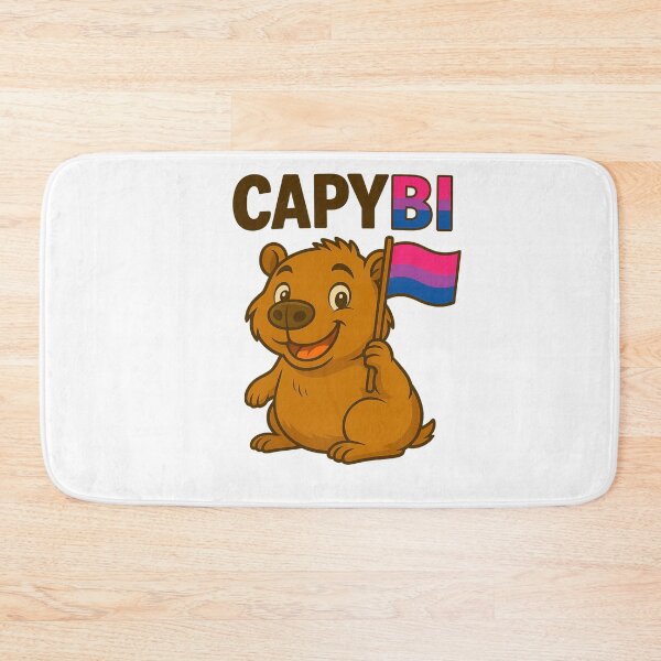 Item preview, Capy BI – Cute Capybara with Bisexual Pride Flag designed and sold by CapyToon.