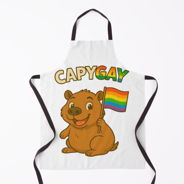 Item preview, Capy GAY – Cute Capybara with Rainbow Pride Flag designed and sold by CapyToon.