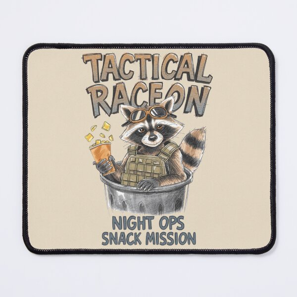 Item preview, Tactical Raccoon Night Ops Shirt – Funny Meme Raccoon T-Shirt designed and sold by MoonLightFX.