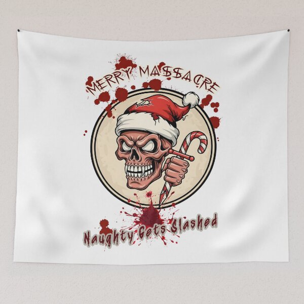 Item preview, Slasher Santa Skull Christmas Horror designed and sold by SkullTroops.