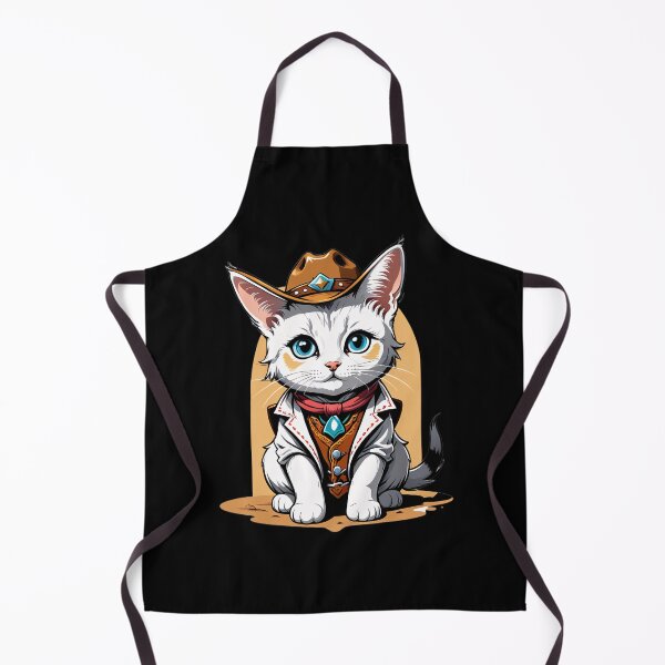 Item preview, Cute Cowboy Cat with Big Blue Eyes | Adorable Western Kitty Illustration designed and sold by RojoyDesigns.