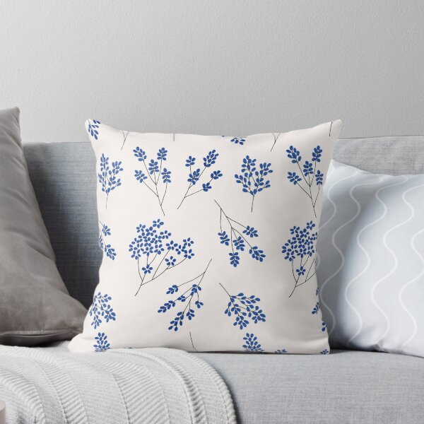Item preview, Blue Botanical Breeze – Elegant Floral Pattern designed and sold by Printpos.