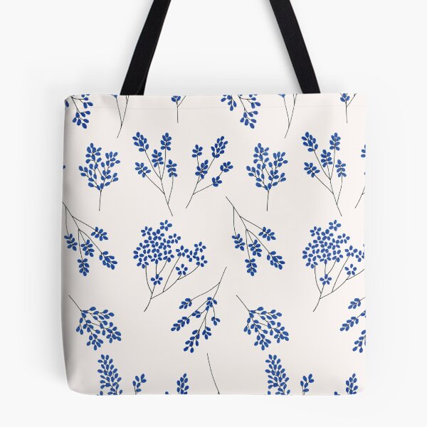 Item preview, Blue Botanical Breeze – Elegant Floral Pattern designed and sold by Printpos.