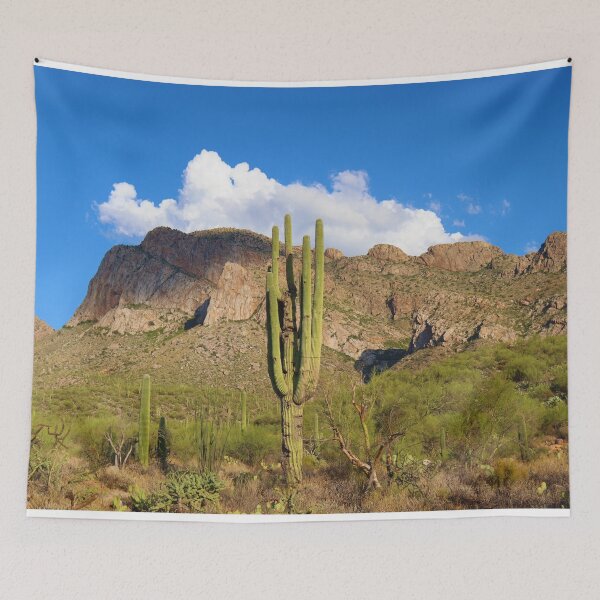 Item preview, Mighty Saguaro Cactus With Mountain View  designed and sold by simonjayphotos.