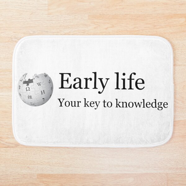 Item preview, Early Life Wikipedia designed and sold by PuzzlingStuff.