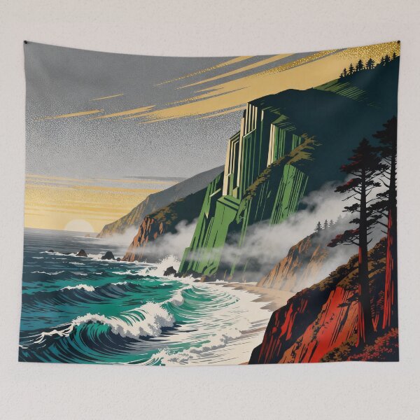 Item preview, Big Sur Legend: A Vintage Masterpiece of Coastal Majesty designed and sold by TrendSh0p.