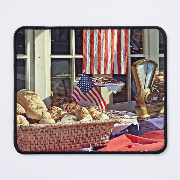 Item preview, Cooperstown NY - Bakery Window With American Flags designed and sold by Susan Savad.