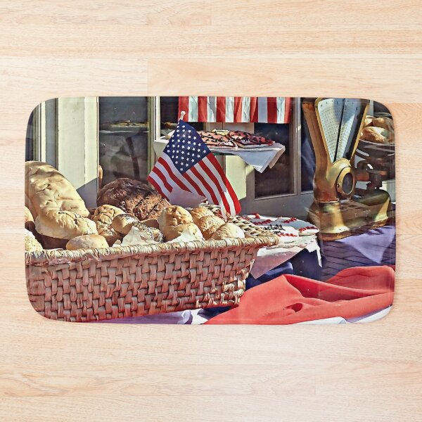 Item preview, Cooperstown NY - Bakery Window With American Flags designed and sold by Susan Savad.