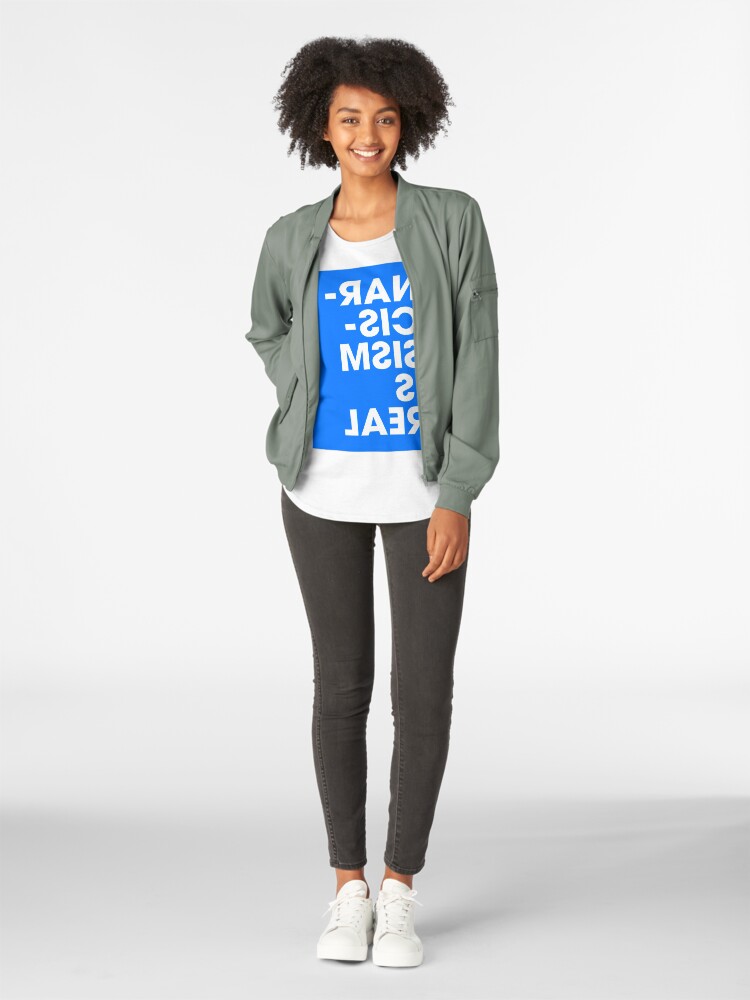 Alternate view of Narcissism is Real - Blue Premium Scoop T-Shirt