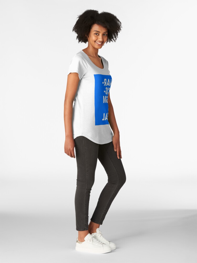 Alternate view of Narcissism is Real - Blue Premium Scoop T-Shirt