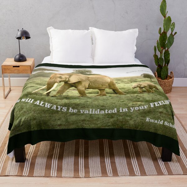 Item preview, Africa Safari, Elephant mother and baby, Quote: You will be confirmed in your feeling designed and sold by Katja LebenFreude.