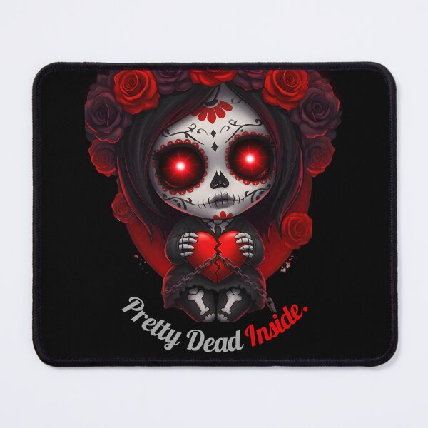 Item preview, Creepy Cute Sugar Skull "Pretty Dead Inside" | Funny Dia de los Muertos Doll designed and sold by EnigmaticGoth.
