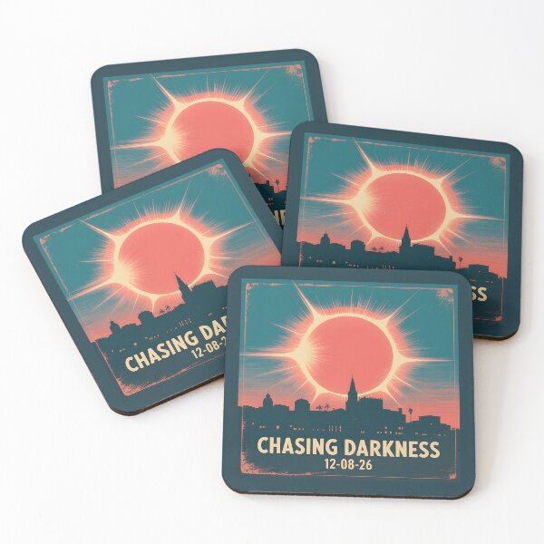 Item preview, Mallorca Skyline Giant Solar Eclipse Chasing Darkness 2026 designed and sold by Blok45.