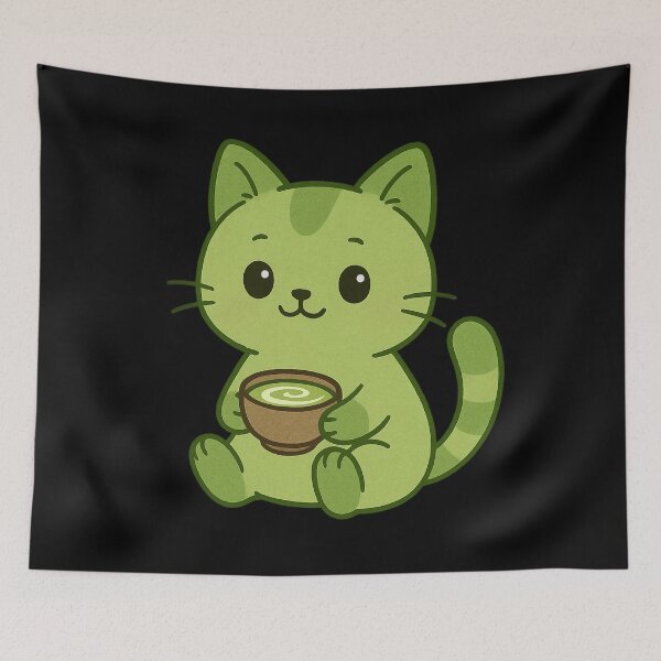 Item preview, Matcha Cat designed and sold by Prints-by-Olaf.