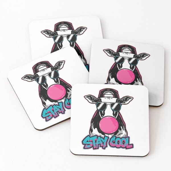 Item preview, Stay Cool Cow – Funny Cartoon Animal Streetwear T-Shirt & Sticker designed and sold by ZYNORAworld.