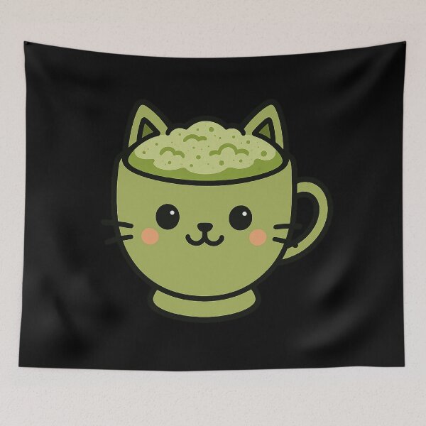 Item preview, Matcha Cat designed and sold by Prints-by-Olaf.