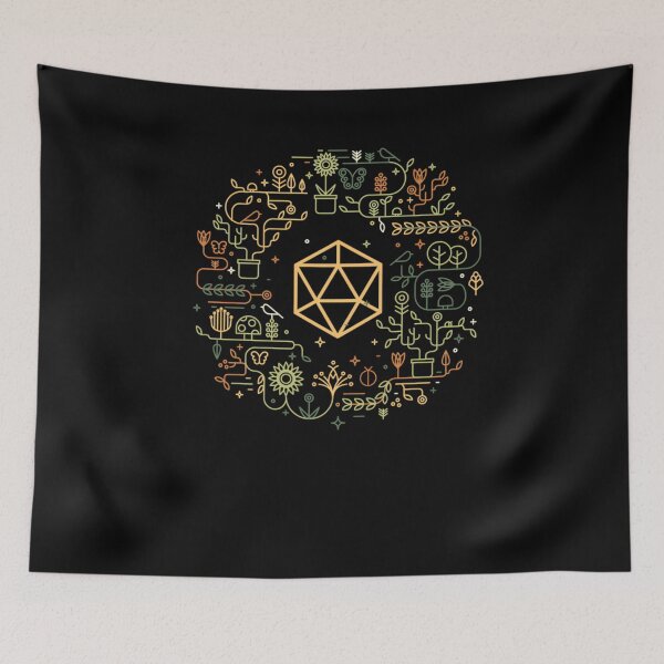 Item preview, Polyhedral D20 Dice of The Druid Minimalist Tabletop RPG Addict  	 designed and sold by wrenylzddwf47.