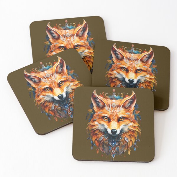 Item preview, Mystical Fox Art: A Blend of Nature, Spirit & Digital Magic designed and sold by Doodle-Bloom.