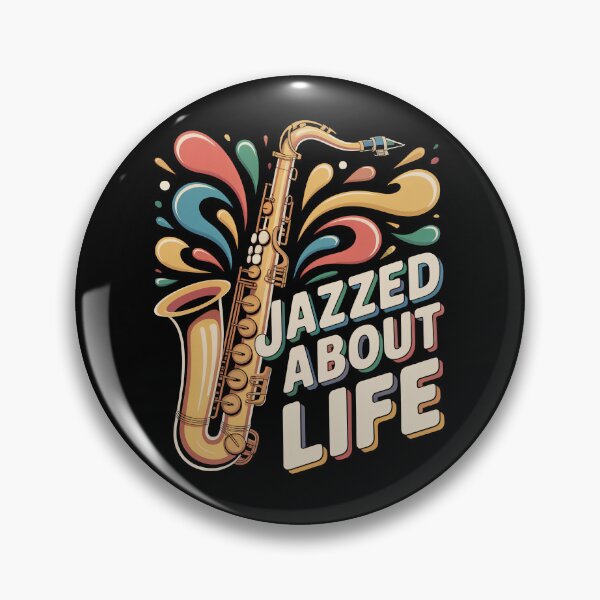 Item preview, Jazzed About Life: Retro Saxophone Jazz Music Illustration designed and sold by RojoyDesigns.