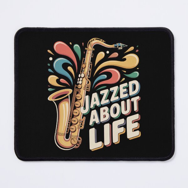 Item preview, Jazzed About Life: Retro Saxophone Jazz Music Illustration designed and sold by RojoyDesigns.