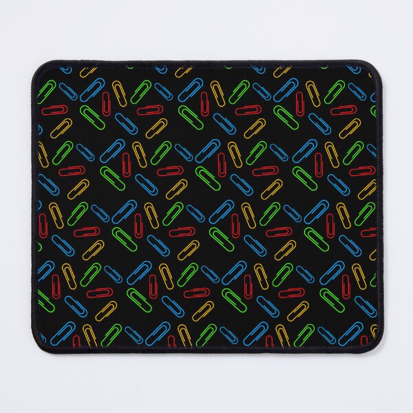 Item preview, Colorful Paperclips Seamless Pattern on Black designed and sold by Vision Crafted.