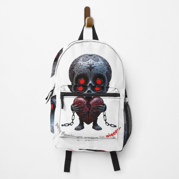 Item preview, Sad Sugar Skull "My feelings come in pieces" | Creepy Cute Emo Art designed and sold by EnigmaticGoth.