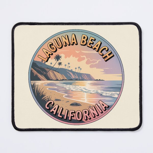 Item preview, Laguna Beach California Retro Circle Sticker designed and sold by Horizon Tales.