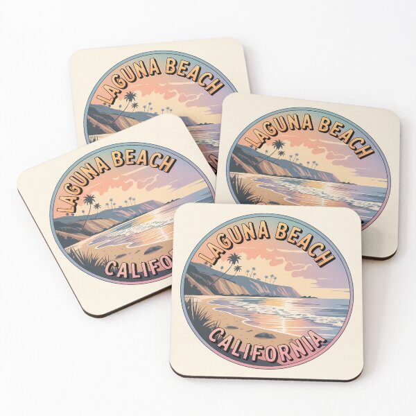 Item preview, Laguna Beach California Retro Circle Sticker designed and sold by Horizon Tales.