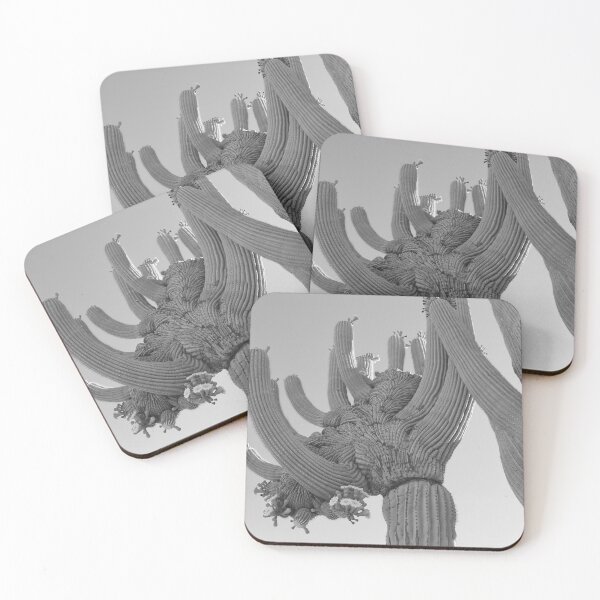 Item preview, Crested Saguaro Cactus Flowers Black And White designed and sold by simonjayphotos.