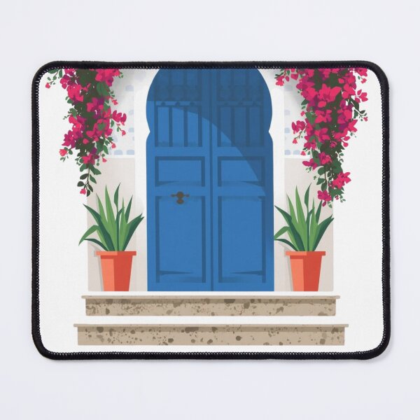 Item preview, Chefchaouen Blue Door – Moroccan Blue City Travel Art T-Shirt & Poster designed and sold by ZYNORAworld.