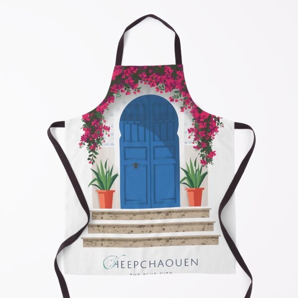 Item preview, Chefchaouen Blue Door – Moroccan Blue City Travel Art T-Shirt & Poster designed and sold by ZYNORAworld.