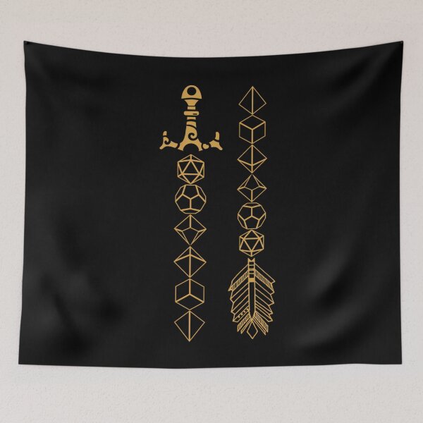 Item preview, Polyhedral Dice Set Sword and Arrow Tabletop RPG Gaming  	 designed and sold by wrenylzddwf47.