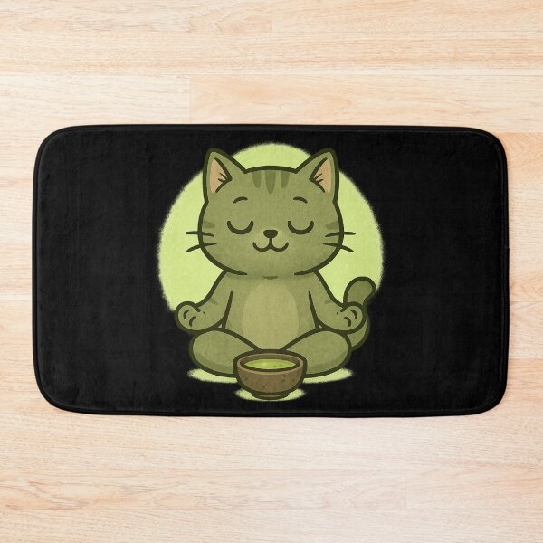 Item preview, Zen Matcha Cat designed and sold by Prints-by-Olaf.