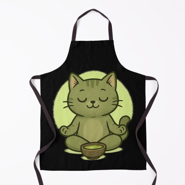 Item preview, Zen Matcha Cat designed and sold by Prints-by-Olaf.