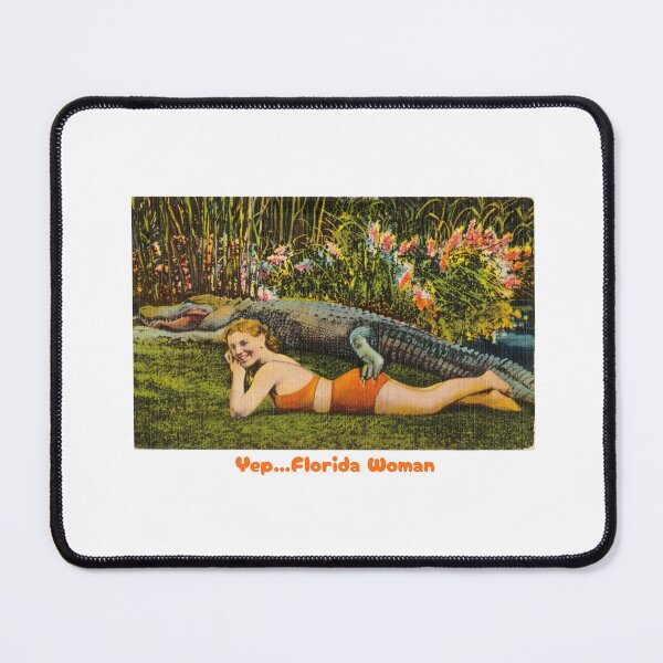 Item preview, Florida Woman Lying With Gator designed and sold by Oddly Enchanted.