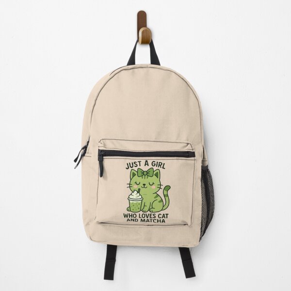 Item preview, Just a Girl Who Loves Cat and Matcha designed and sold by Prints-by-Olaf.
