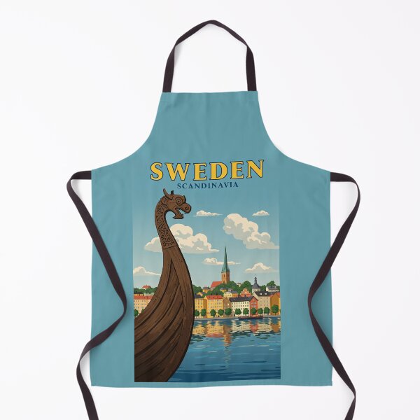 Item preview, Vintage Sweden Travel Poster Stockholm designed and sold by TeeARTHY.