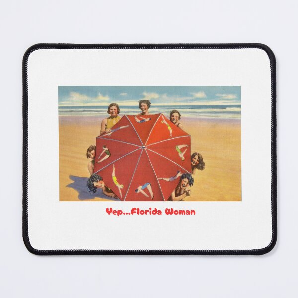 Item preview, Florida Woman With Beach Umbrella designed and sold by Oddly Enchanted.
