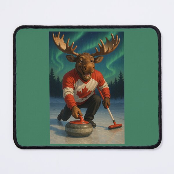 Item preview, Curling Moose designed and sold by Tridentulus.