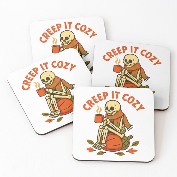 Item preview, Creep It Cozy - Skeleton with Pumpkin Design designed and sold by AaroZoolvik.