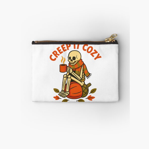 Item preview, Creep It Cozy - Skeleton with Pumpkin Design designed and sold by AaroZoolvik.