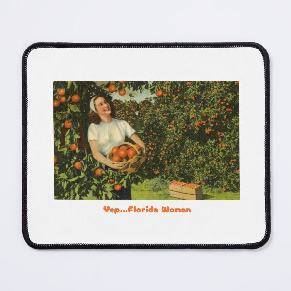 Item preview, Florida Woman Picking Oranges designed and sold by Oddly Enchanted.